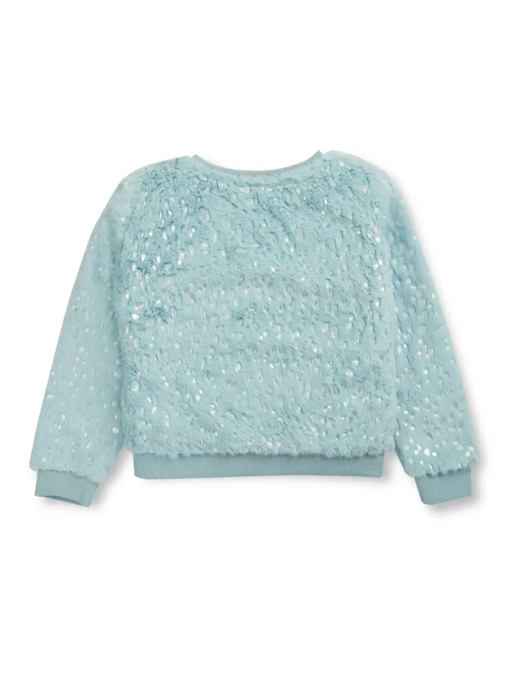 Gini And Jony Girls Blue Solid Fleece Full Sleeves Sweat Shirt