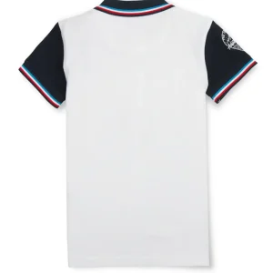 Gini And Jony Boys White Solid Cotton Half Sleeves Polo T-Shirt