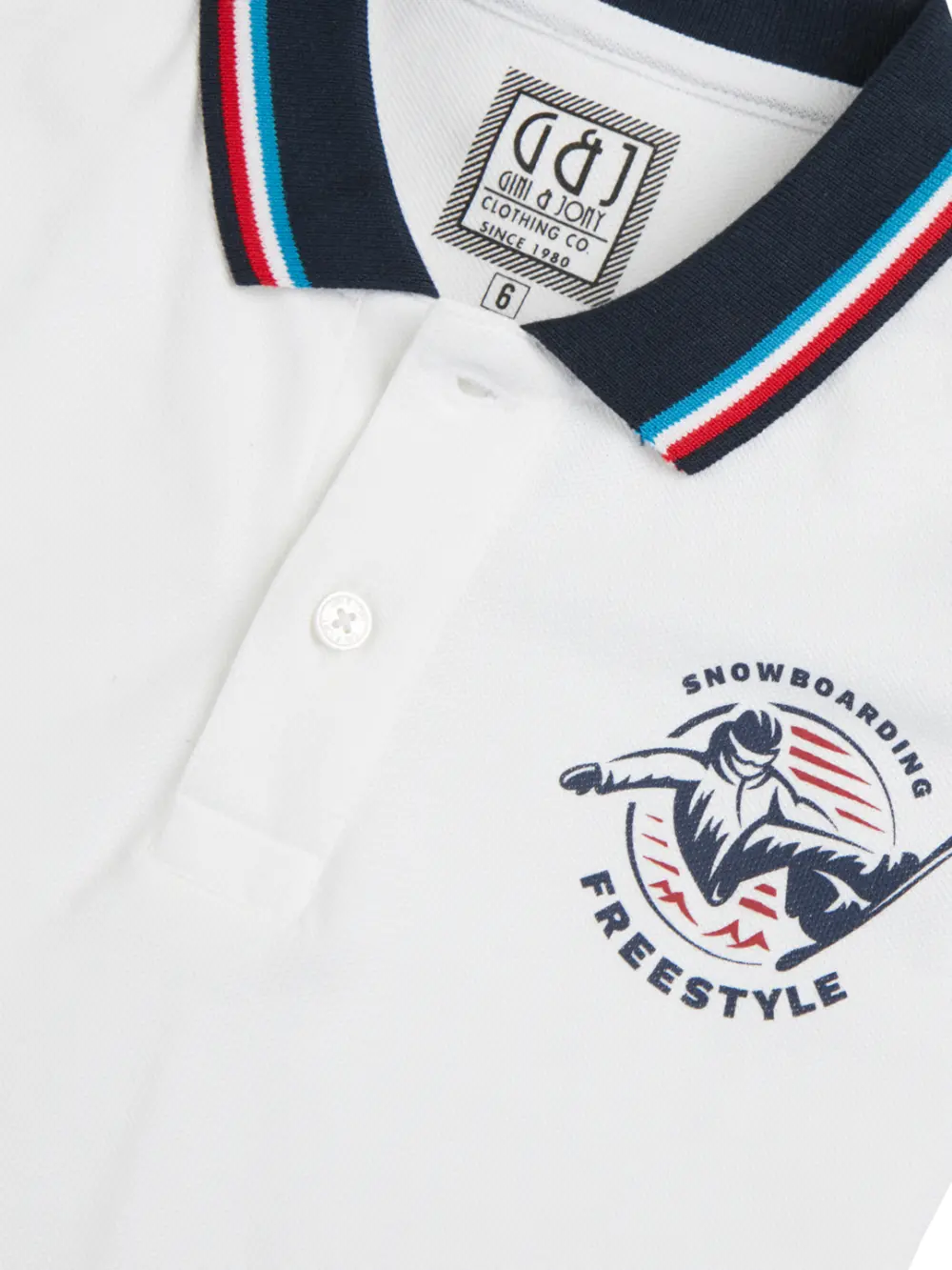 Gini And Jony Boys White Solid Cotton Half Sleeves Polo T-Shirt
