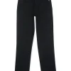 Gini And Jony Boys Black Solid Cotton Fixed Waist Trouser