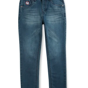 Gini And Jony Boys Blue Washed Denim Jeans Fixed Waist