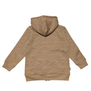 Gini And Jony Boys Brown Abstract Print Cotton Knits Jacket Full Sleeves