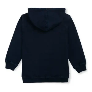 Gini And Jony Boys Navy Logo Print Denim Woven Jacket Full Sleeves