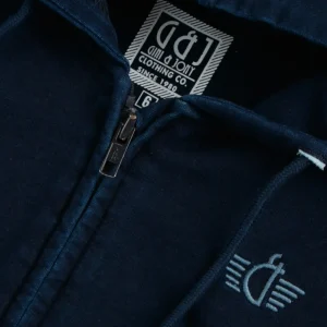 Gini And Jony Boys Navy Logo Print Denim Woven Jacket Full Sleeves