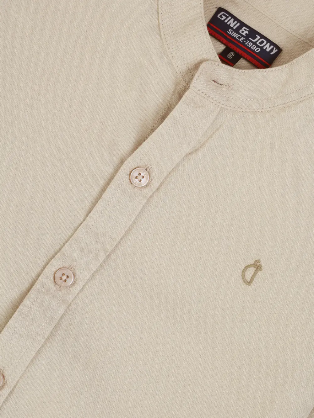 Gini And Jony Boys Solid Cotton Shirt