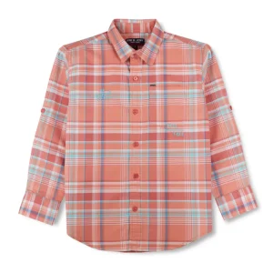 Gini & Jony Baby Boys Regular Fit Checkered Spread Collar Casual Shirt