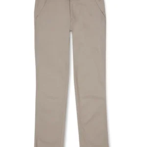 Gini And Jony Boys Beige Solid Cotton Trouser Fixed Waist