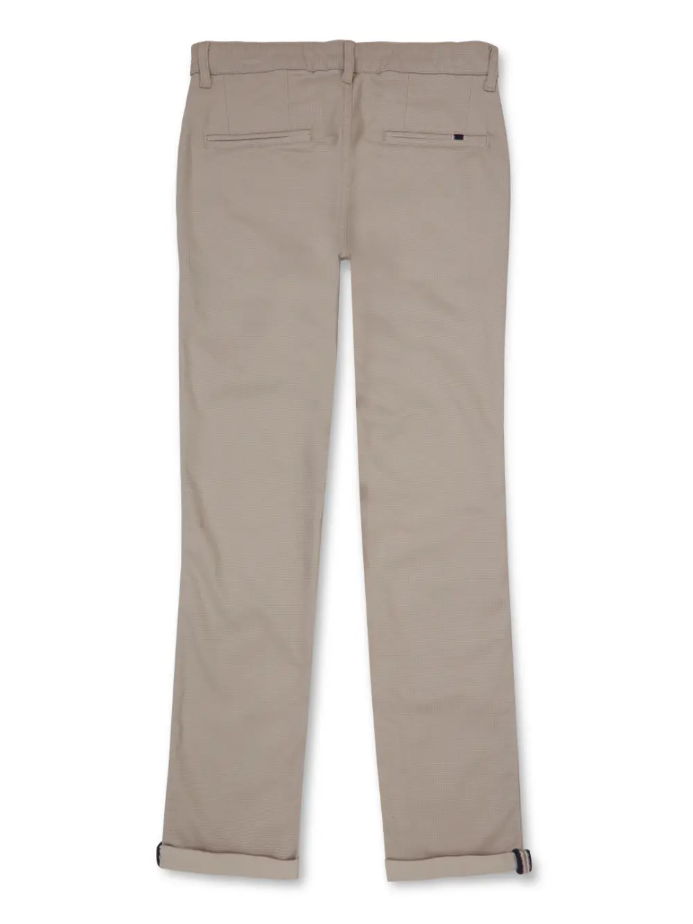 Gini And Jony Boys Beige Solid Cotton Trouser Fixed Waist