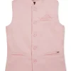 Boys Pink Solid Cotton Modi Jacket