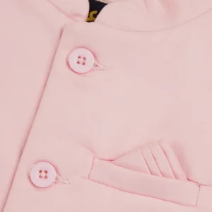 Boys Pink Solid Cotton Modi Jacket