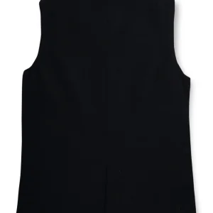 Gini And Jony Boys Black Solid Cotton Modi Jacket Sleeveless