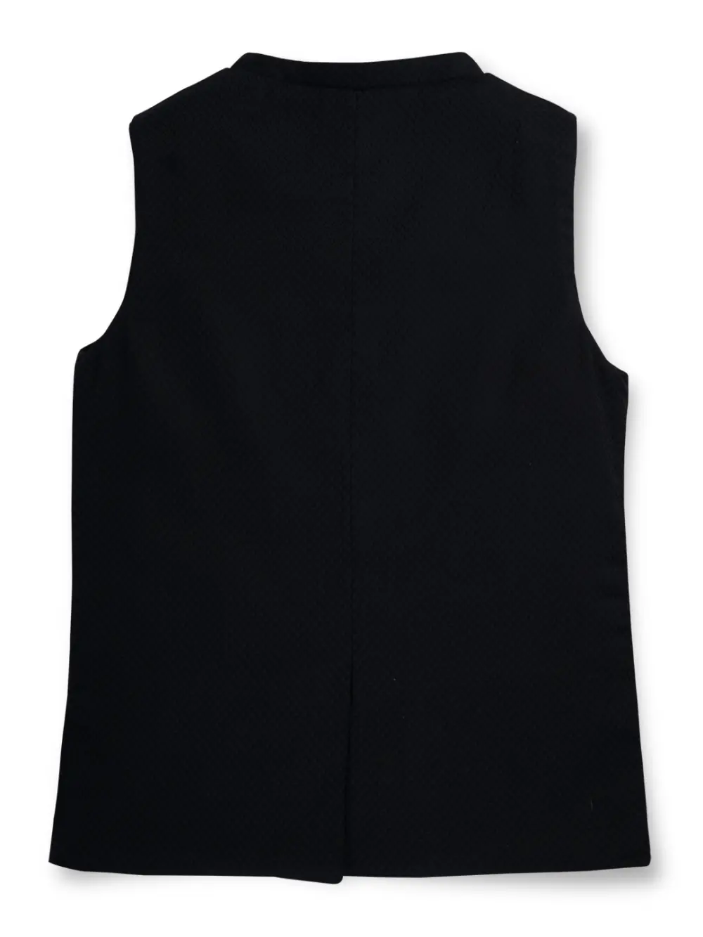 Gini And Jony Boys Black Solid Cotton Modi Jacket Sleeveless