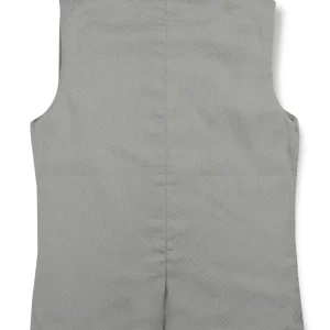 Gini And Jony Boys Grey Solid Cotton Sleeveless Modi Jacket