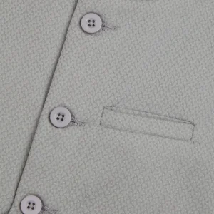 Gini And Jony Boys Grey Solid Cotton Sleeveless Modi Jacket