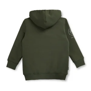 Gini And Jony Boys Olive Graphic Print Cotton Knits Jacket Full Sleeves