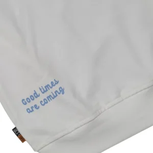 Gini And Jony Boys White Typographic Print Cotton Sweat Shirt Full Sleeves
