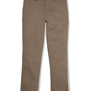 Gini And Jony Boys Khaki Solid Cotton Trouser Fixed Waist