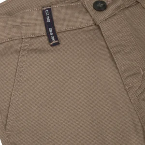 Gini And Jony Boys Khaki Solid Cotton Trouser Fixed Waist