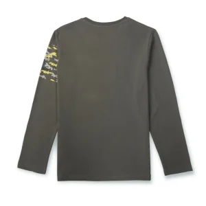 Gini & Jony Boys' Blue T-Shirt Knitshand-Wash Regular Fit