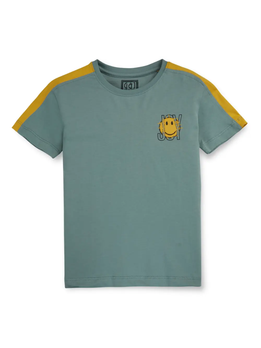 Gini & Jony Boys' Blue T-Shirt Knitshand-Wash Regular Fit