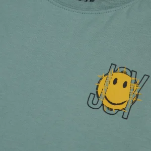 Gini & Jony Boys' Blue T-Shirt Knitshand-Wash Regular Fit