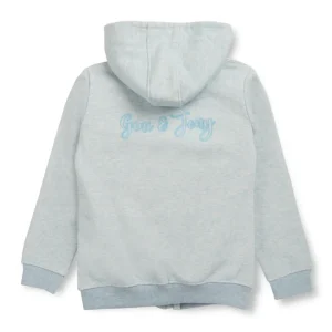 Gini And Jony Girls Blue Embroidery Cotton Knits Jacket Full Sleeves 5-6Y