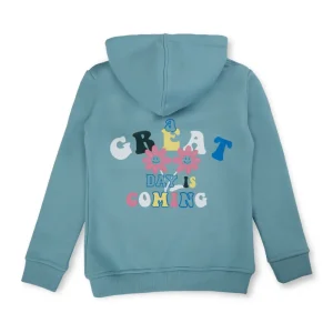 Gini & Jony Girls Full Sleeve Printed Hooded Sweatshirt
