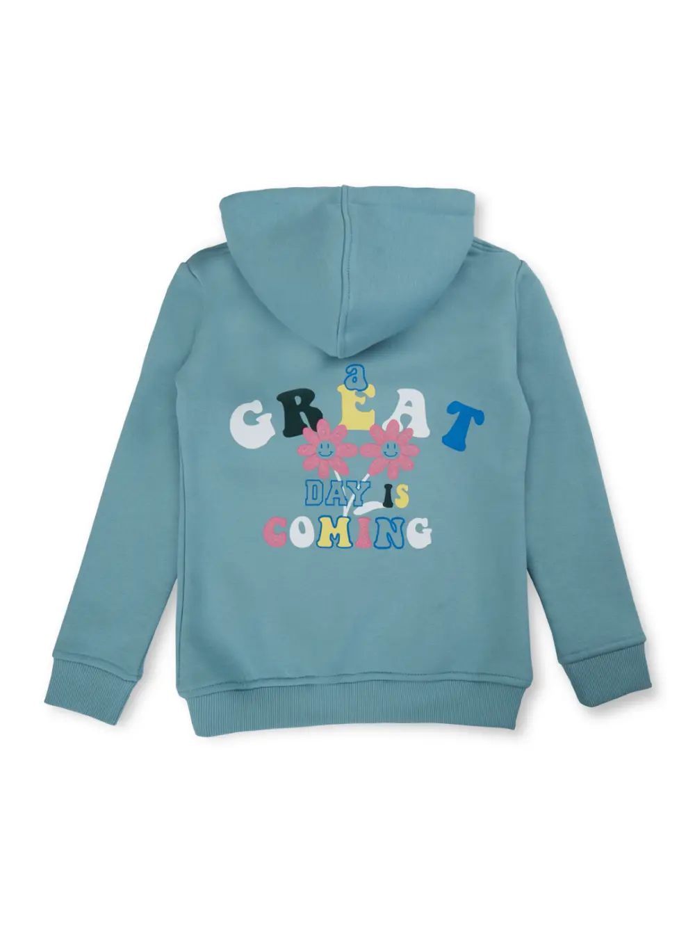 Gini & Jony Girls Full Sleeve Printed Hooded Sweatshirt