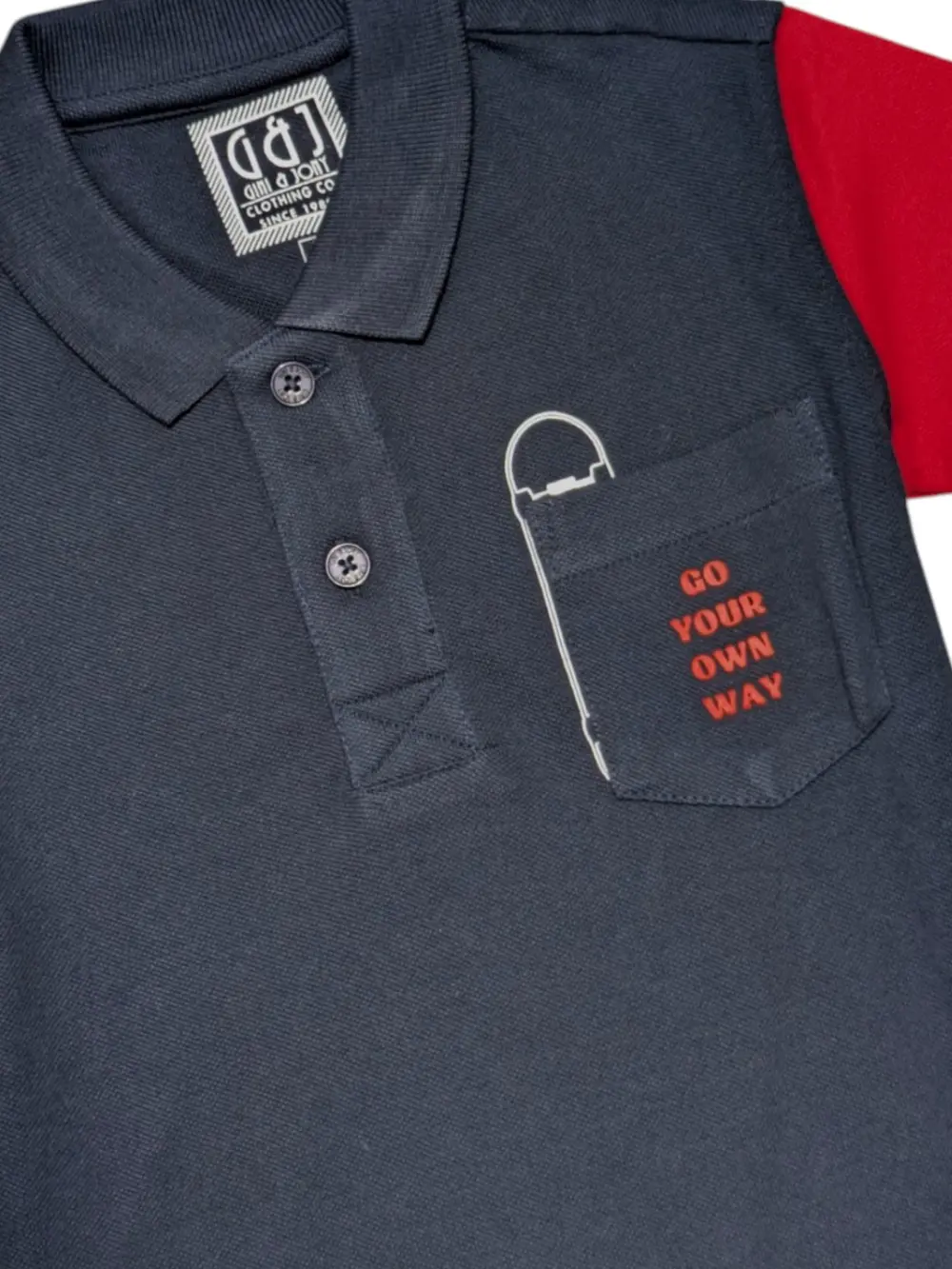 Gini And Jony Boys Navy Blue Colorblock Cotton Half Sleeves Polo T-Shirt
