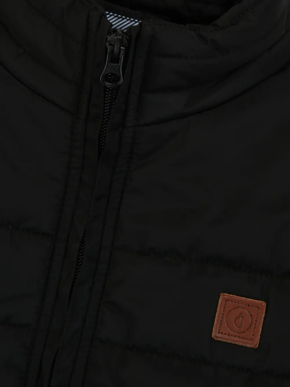 Gini And Jony Boys Black Solid Taffeta Heavy Winter Jacket Sleeveless