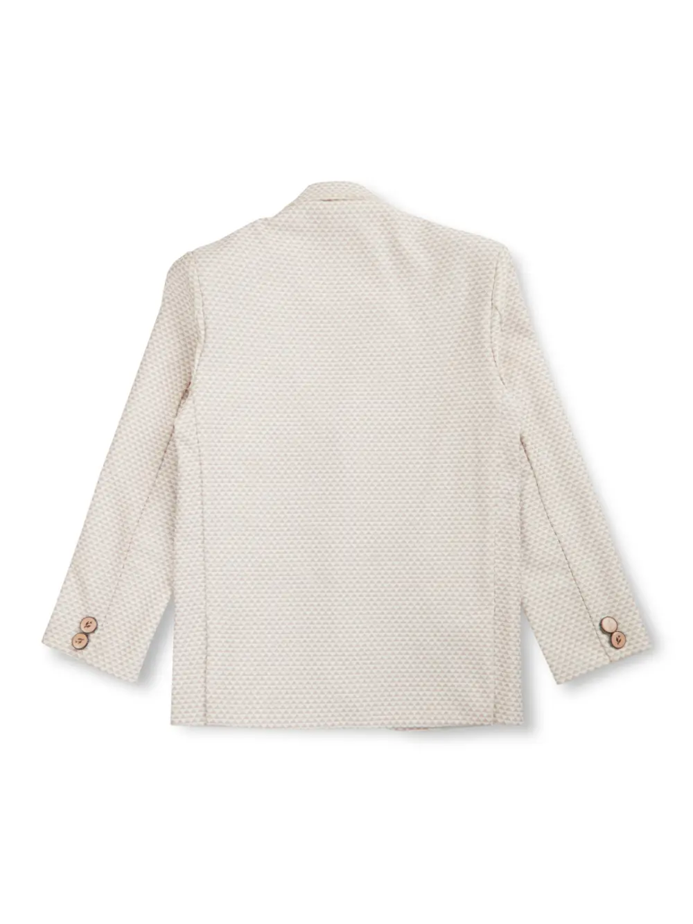 Gini And Jony Boys White Solid Woven Plain Full Sleeves Blazer