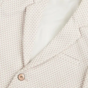 Gini And Jony Boys White Solid Woven Plain Full Sleeves Blazer