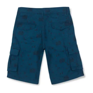 Gini And Jony Boys Blue Conversational Print Cotton Barmuda Fixed Waist