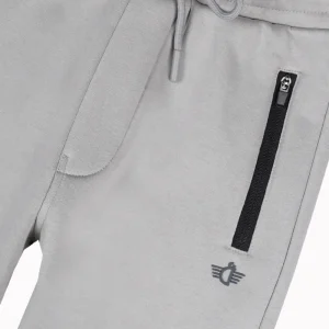 Gini And Jony Boys Grey Color Block Cotton Track Pant Elasticated