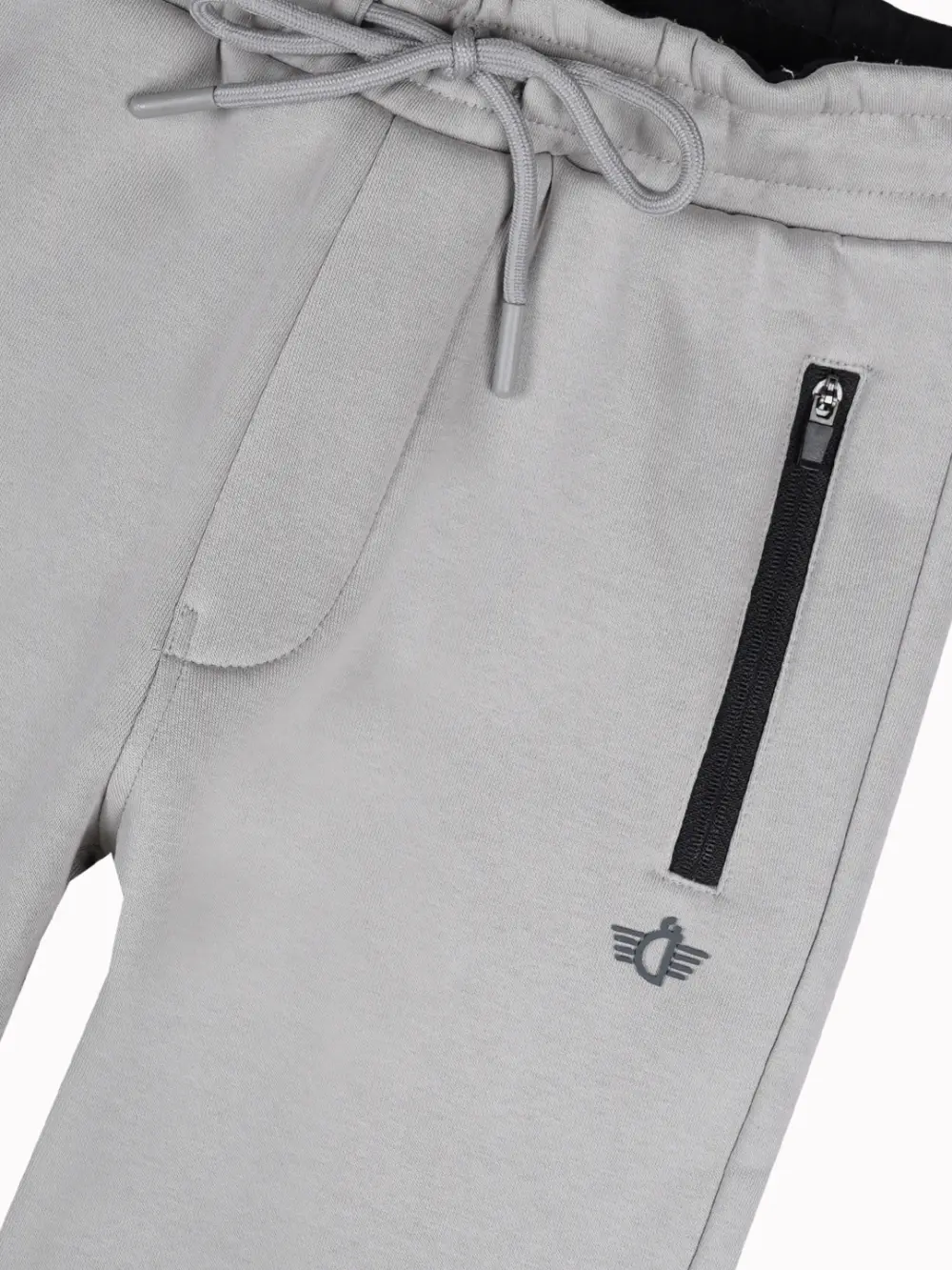 Gini And Jony Boys Grey Color Block Cotton Track Pant Elasticated