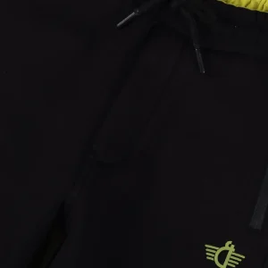 Gini And Jony Boys Black Color Block Cotton Track Pant Elasticated