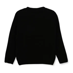 Gini And Jony Girls Black Embellished Woven Sweater Full Sleeves 4-5 Years