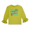 Gini And Jony Girls Cotton Round Neck Half Sleeves Knits Top