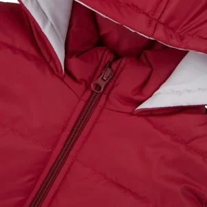 Gini And Jony Girls Red Solid Taffeta Heavy Winter Jacket Sleeveless 9-10 Years