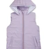Gini And Jony Girls Lavender Solid Polyester Heavy Winter Jacket Sleeveless 9-10 Years
