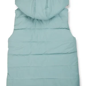 Gini And Jony Girls Blue Solid Taffeta Heavy Winter Jacket Sleeveless 11-12 Years