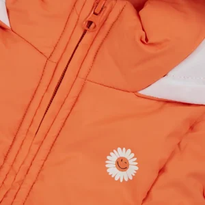Gini And Jony Girls Orange Printed Taffeta Heavy Winter Jacket Sleeveless 9-10 Years