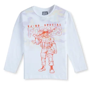 Gini & Jony Boys' Blue T-Shirt Knitshand-Wash Regular Fit