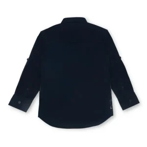 Gini And Jony Boys Navy Blue Graphic Print Shirt Full Sleeves