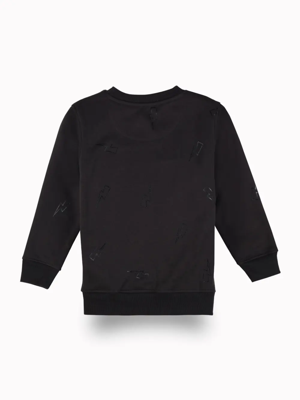 Gini And Jony Boys Black Graphic Print Cotton Sweat Shirt Full Sleeves