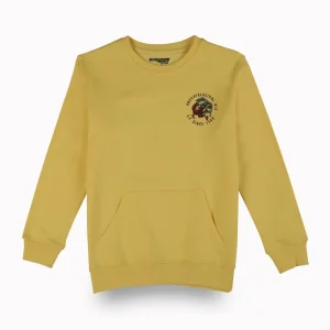 Gini And Jony Boys Yellow Graphic Print Cotton Sweat Shirt Full Sleeves