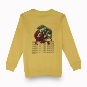 Gini And Jony Boys Yellow Graphic Print Cotton Sweat Shirt Full Sleeves