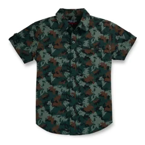 Gini & Jony Boys Regular Fit Printed Spread Collar Casual Shirt