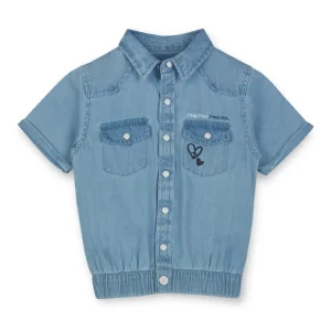 Gini And Jony Girls Cotton Round Neck Half Sleeves Knits Top