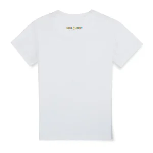 Gini And Jony Boys White Digital Print Cotton T-Shirt Half Sleeves